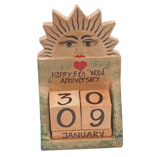 Perpetual wood calendar